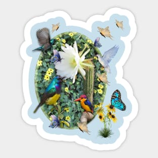 Cactus Flower Meeting Sticker